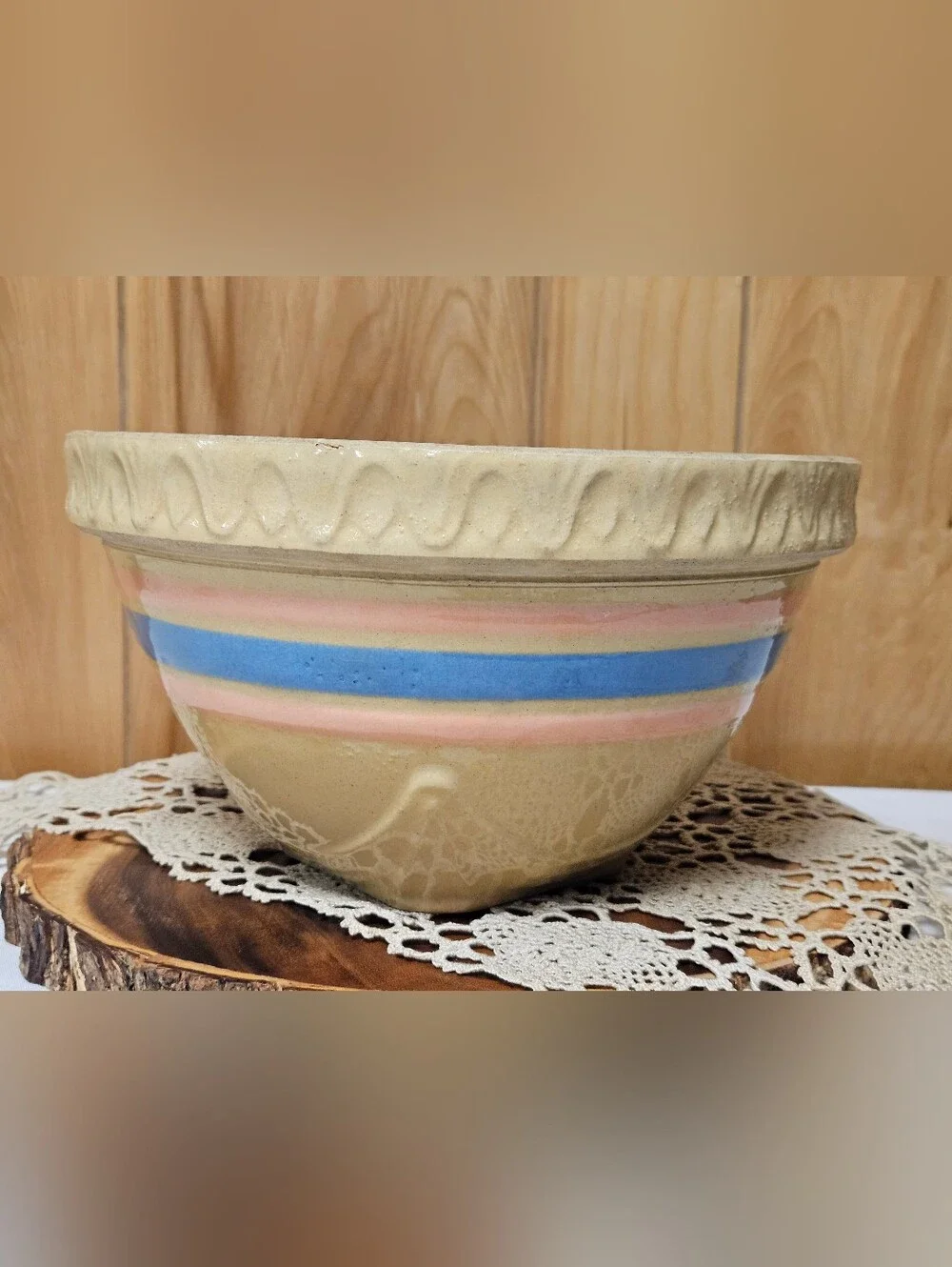 Antique McCoy Pink & Blue Band Stripe 9.75
